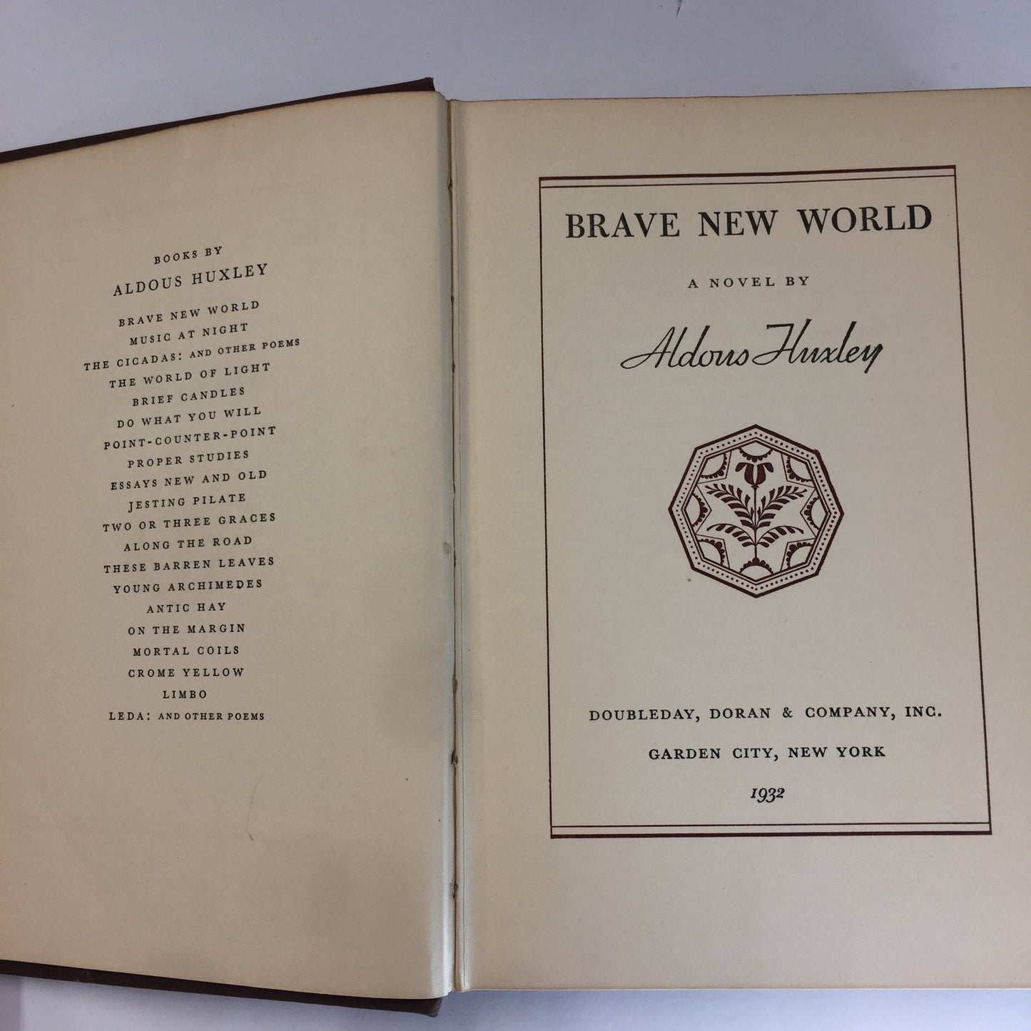 Brave New World - Aldous Huxley - 1st American Edition - 1932