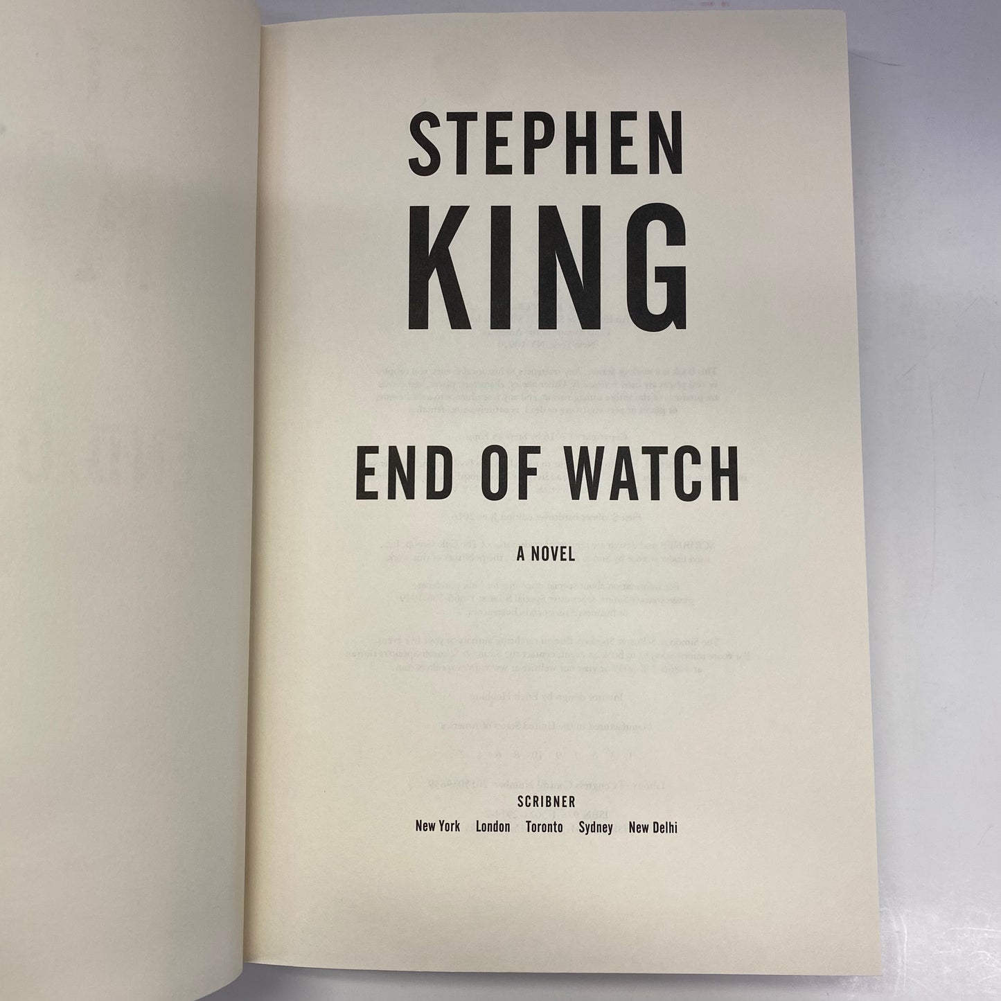 End of Watch - Stephen King - 1st Edition - 2016