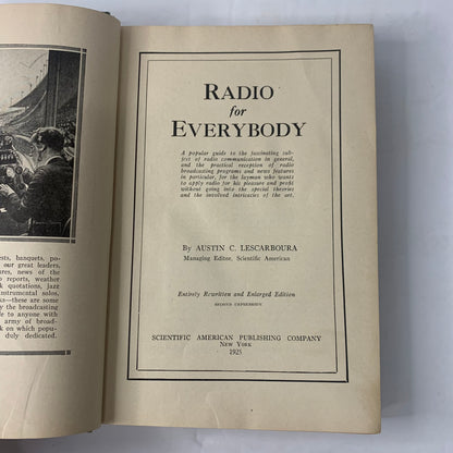 Radio for Everybody - Austin C. Lescarboura - 2nd Edition - 2nd Print - 1925