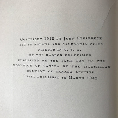 The Moon is Down- John Steinbeck - 1st Edistion, 2nd State - 1942