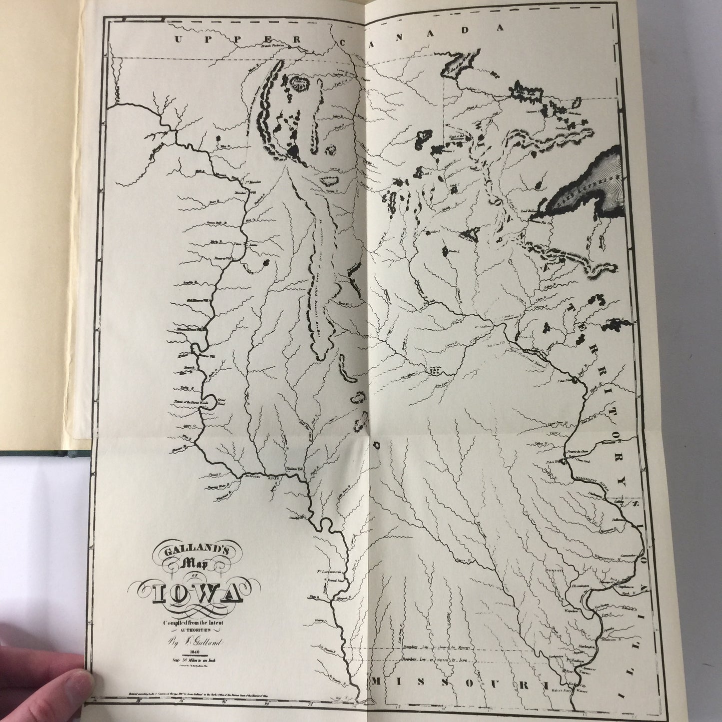 Galland’s Iowa Emigrant - I. Galland - Reprint - Map Included - 1840