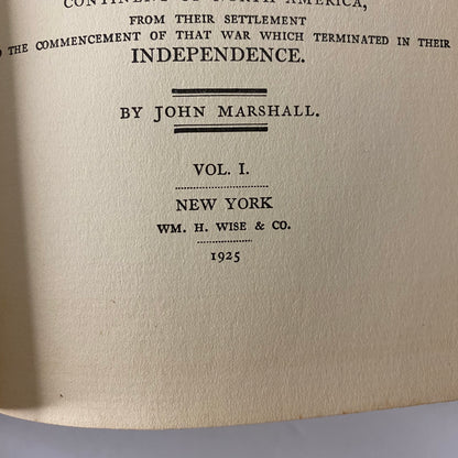 Life of Washington - John Marshall - 4 Volume Set - 1925