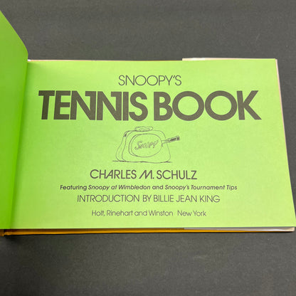 Snoopy’s Tennis Book - Charles M. Schulz - Scarce - Book Club Edition - 1979