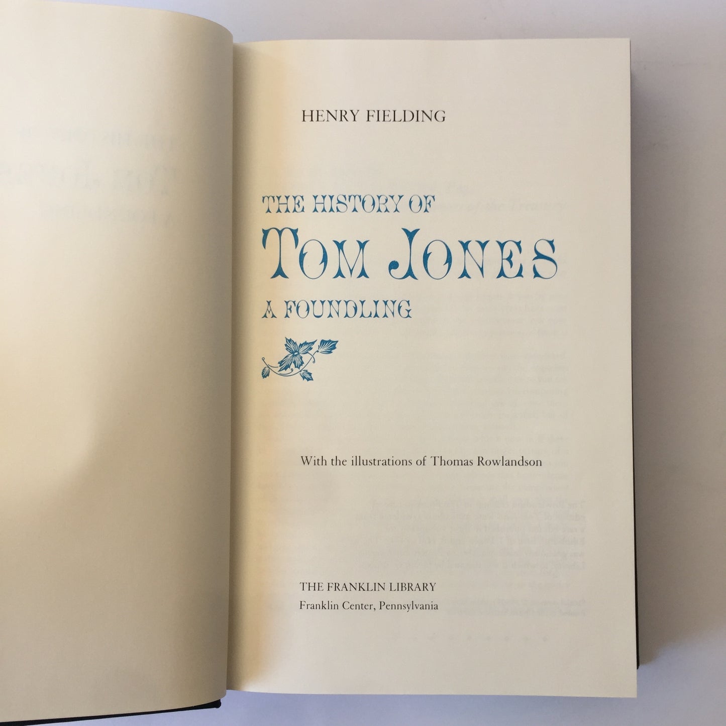 Tom Jones - Henry Fielding - Franklin Library - 1980