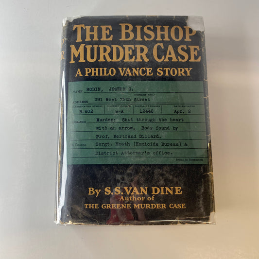 The Bishop Murder Case - S. S. Van Dine - 1st Edition - 1929