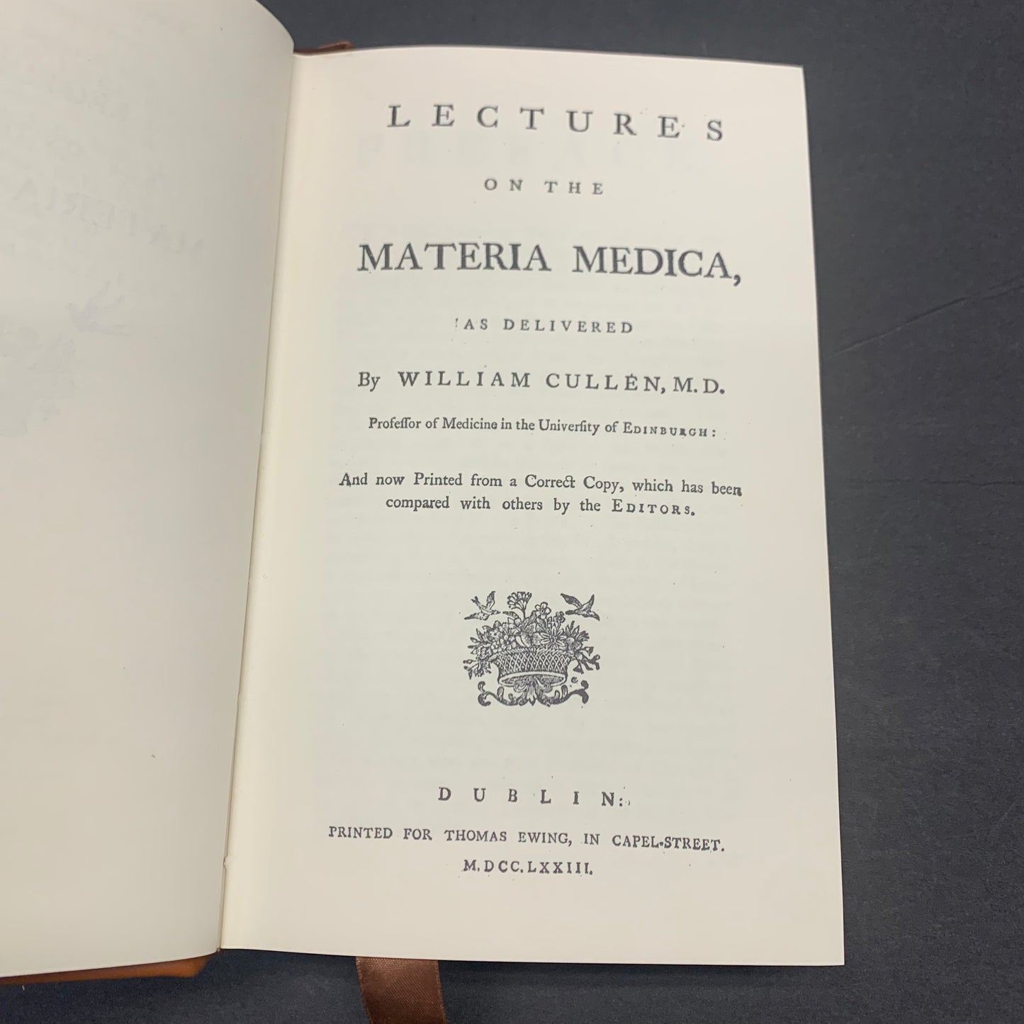 Lectures on the Materia Medica - William Cullen M. D. - 1993