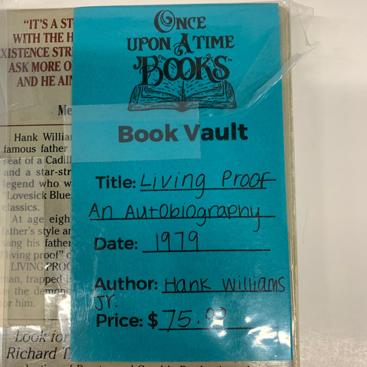 Living Proof: An Autobiography - Hank Williams Jr. - 1979