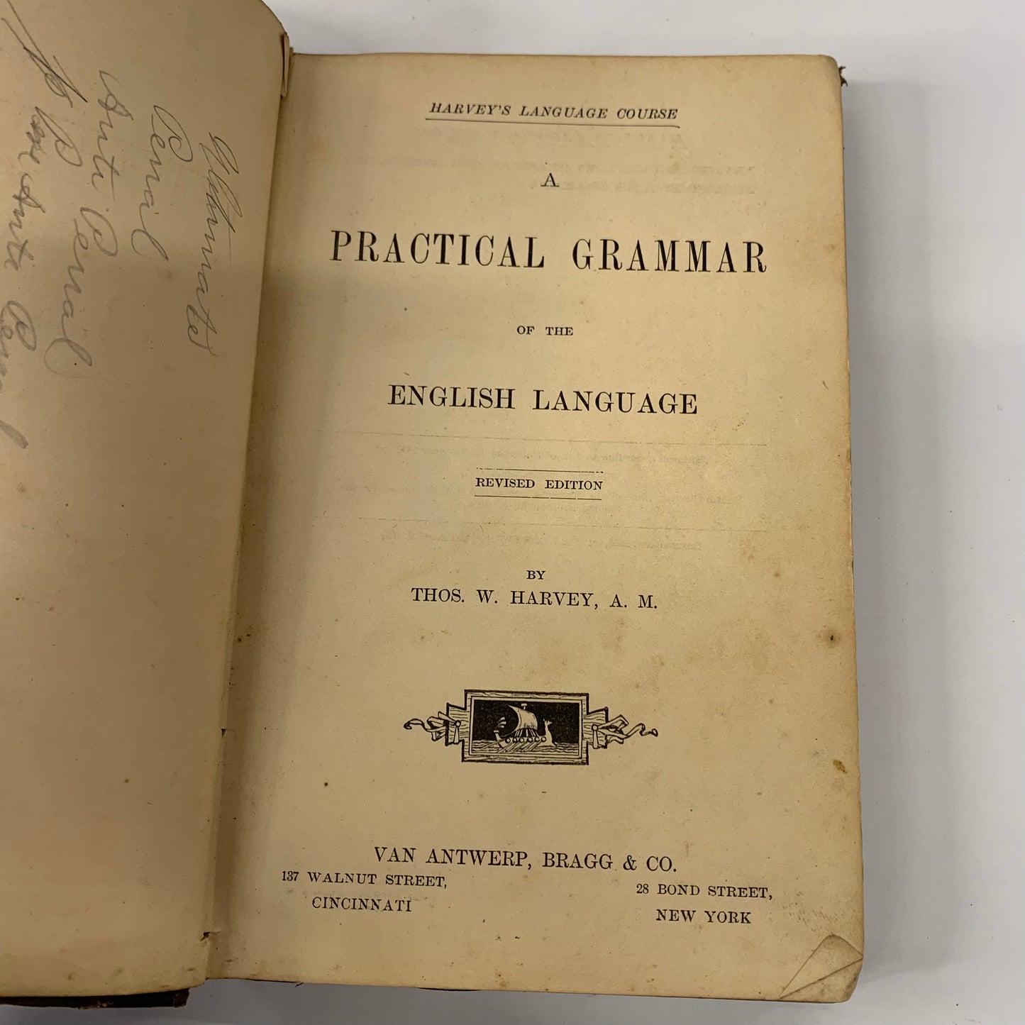 Harvey’s English Grammar - Thos. W. Harvey - 1868