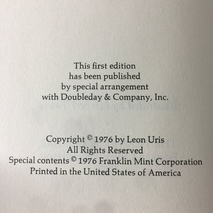 Trinity - Leon Uris - Franklin Library - Limited 1st Edition - 1976