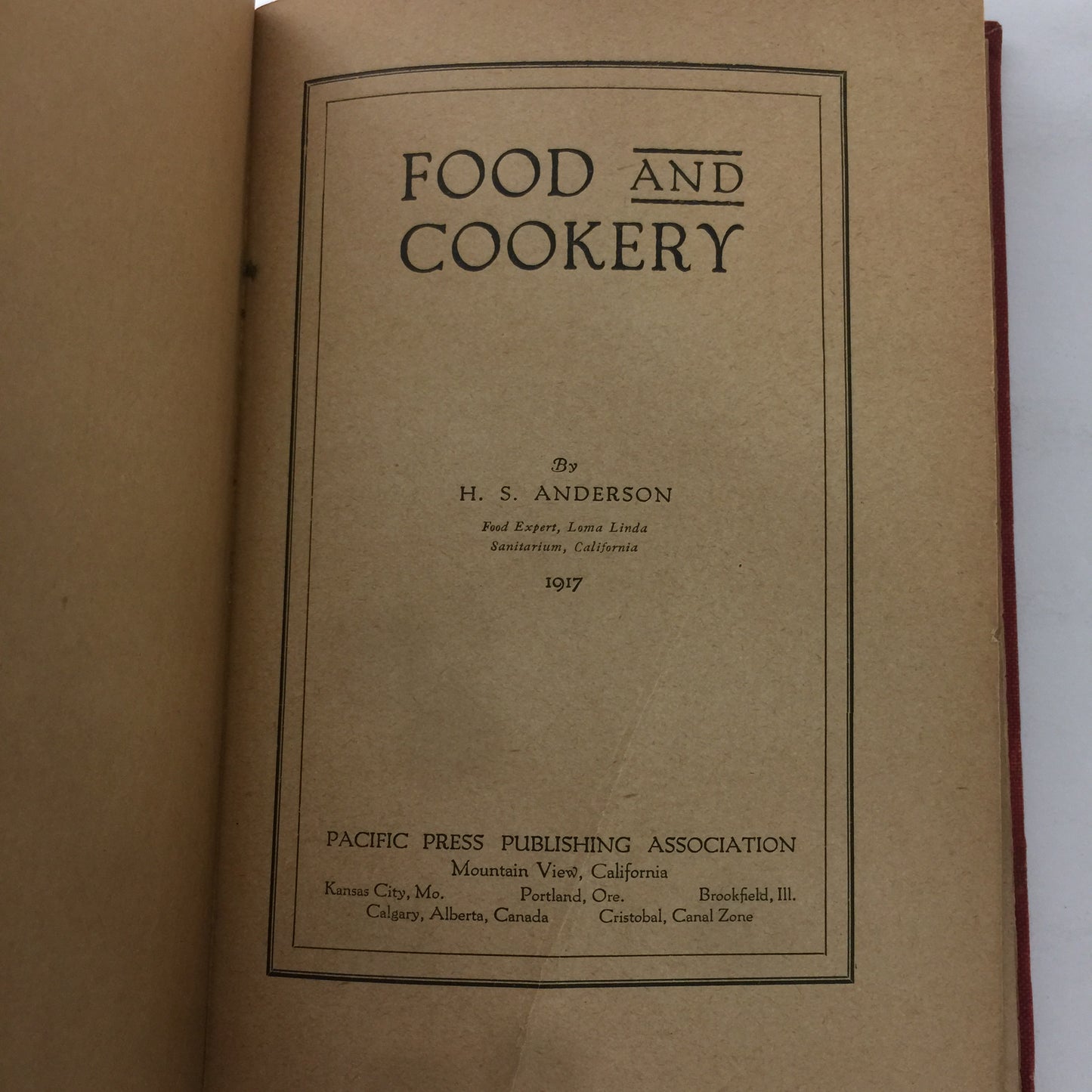 Food and Cookery - H. S. Anderson - 1917