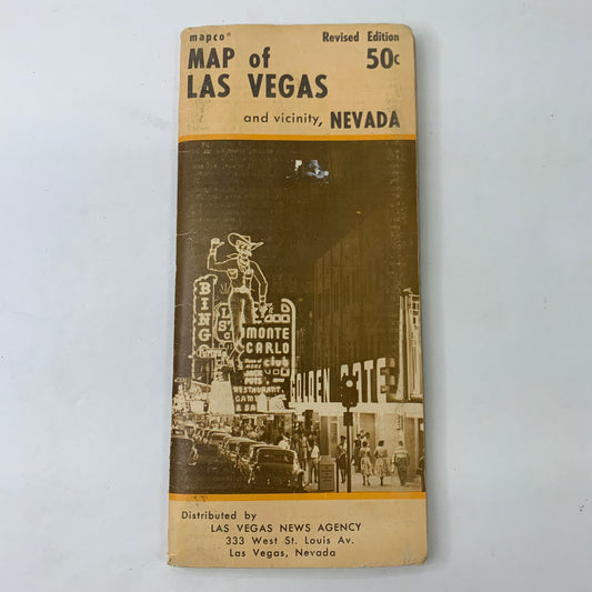 Map of Las Vegas and Vicinity, Nevada - Various - C. 1965