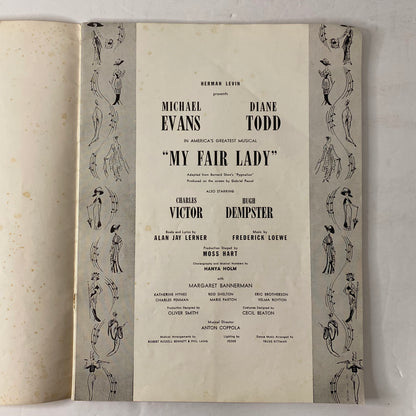 My Fair Lady - Herman Levin - Original Program - 1955-1956