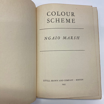 Colour Scheme - Ngaio Marsh - Book Club Edition - 1943