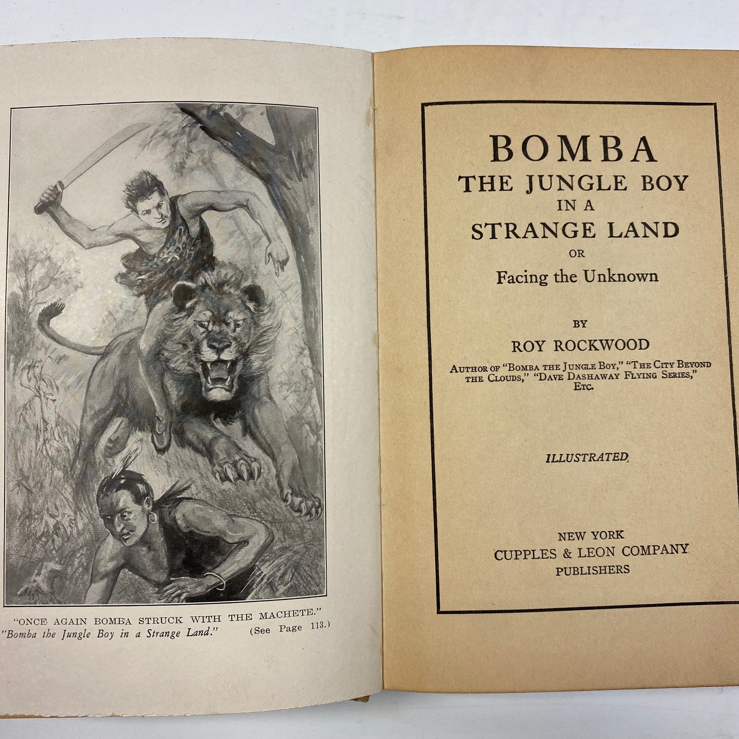 Bomba: The Jungle Boy in a Strange Land - Roy Rockwood - 1st Edition - 1931