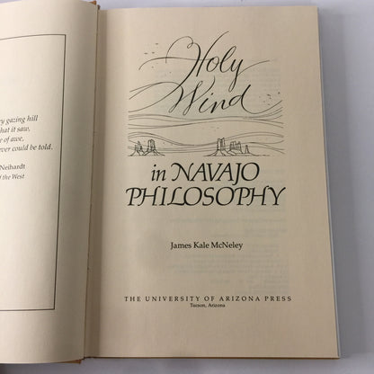 Holy Wind in Navajo Philosophy - James Kale McNeley - Inscribed - 1981