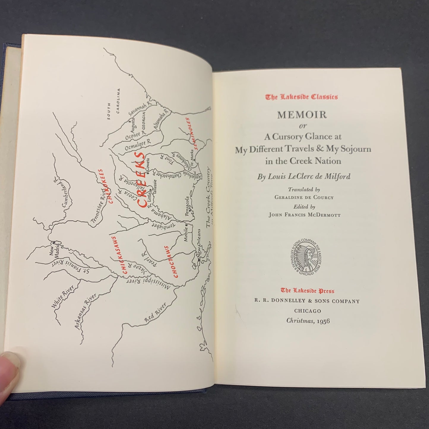 Milford’s Memoir - Louis LeClerc de Milford - Lakeside Press - 1956