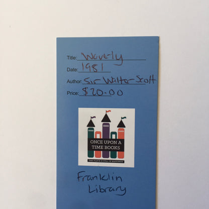 Waverly - Sir Walter Scott - Franklin Library - 1981