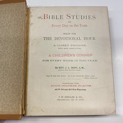 Bible Studies for the Home - Rev. J.L. Sooy - 1892