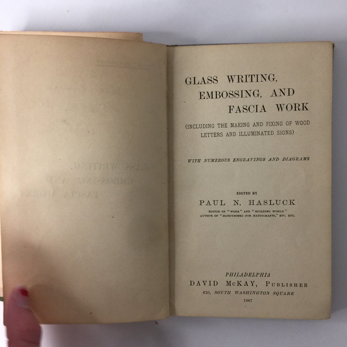 Glass Writing, Embossing, and Fascia Work - Paul Hasluck - 1907