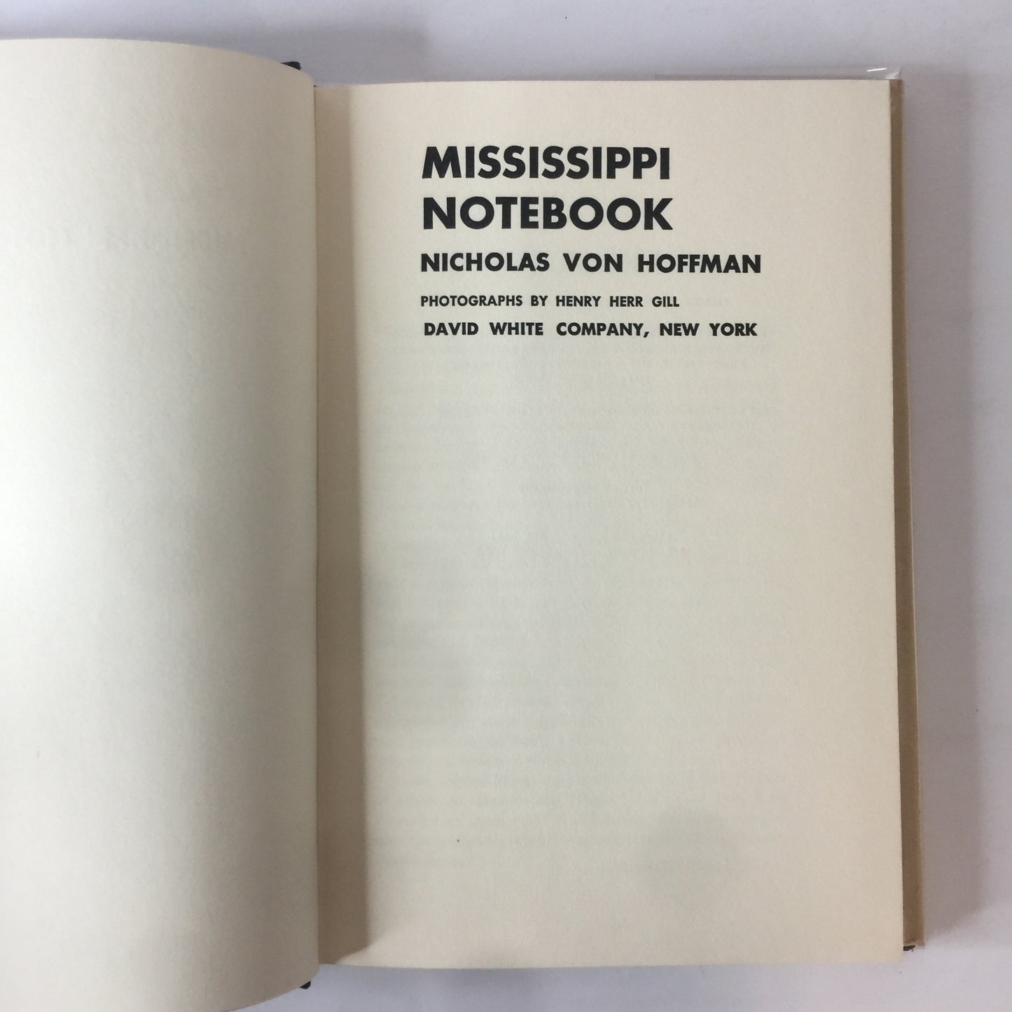 Mississippi Notebook - Nicholas Hoffman - 1964