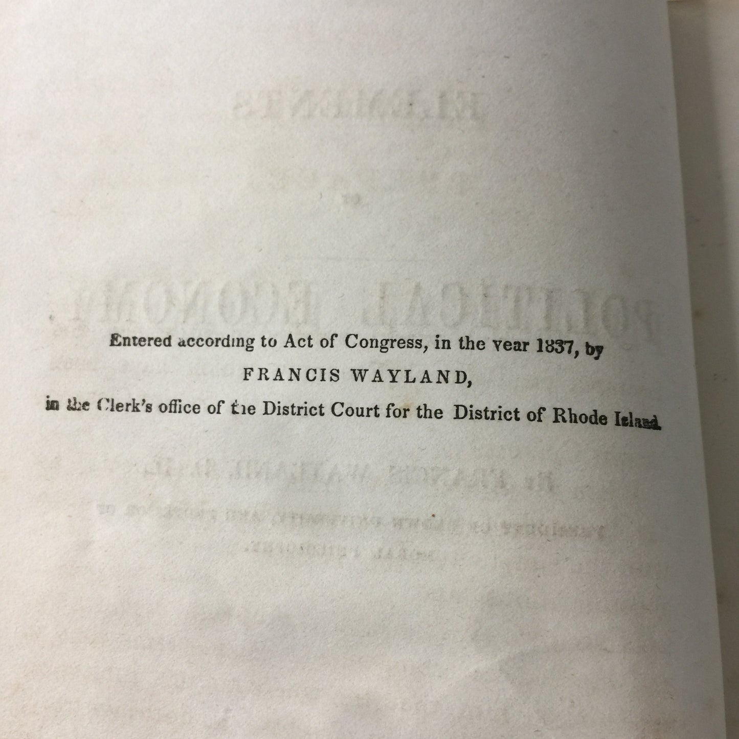 The Elements of Political Economy - Francis Wayland - 1856