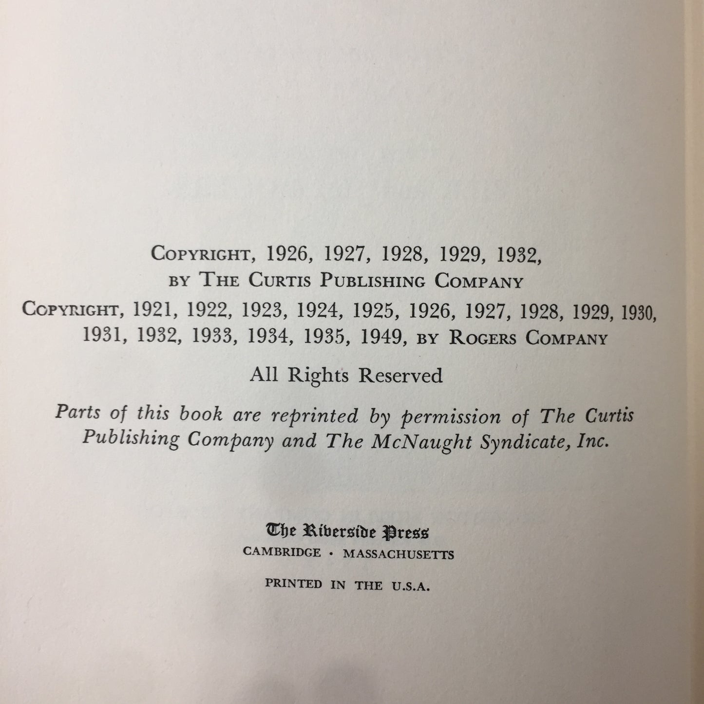 The Autobiography of Will Rogers - Donald Day - 1949