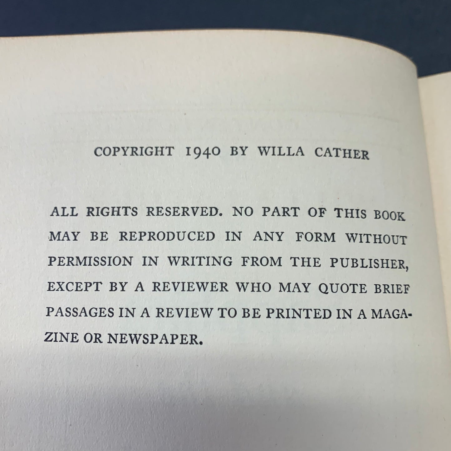 Sapphira and The Slave Girl - Willa Cather - 1st Edition - 1940