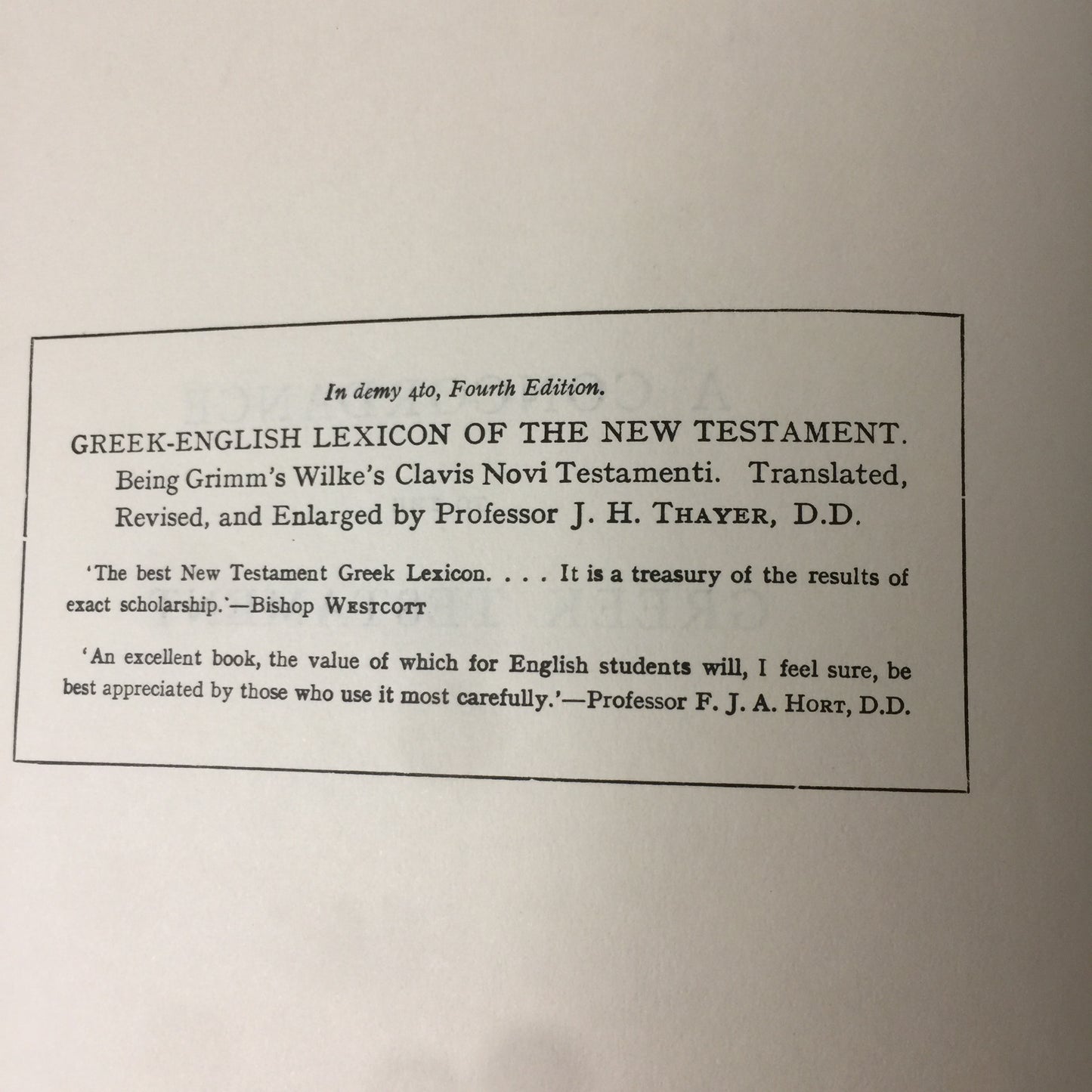 A Concordance to the Greek Testament - Rev. W. F. Moulton and Rev. A. S. Geden - 1970