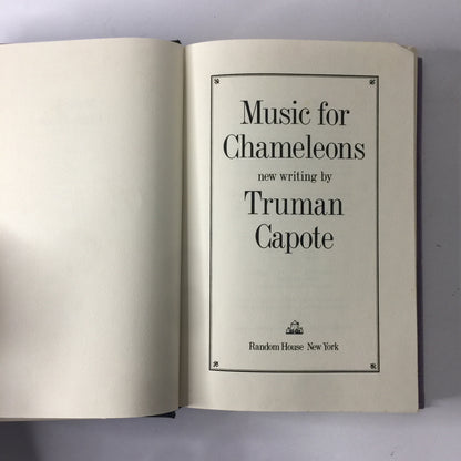 Music for Chameleons - Truman Capote - 1st Edition - 1980