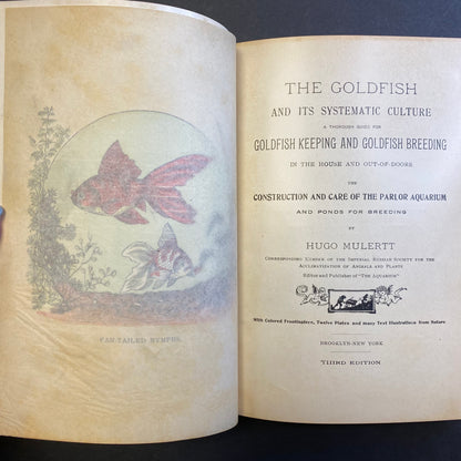 The Goldfish and It’s Culture - Hugo Mulertt - 3rd Edition - 1902