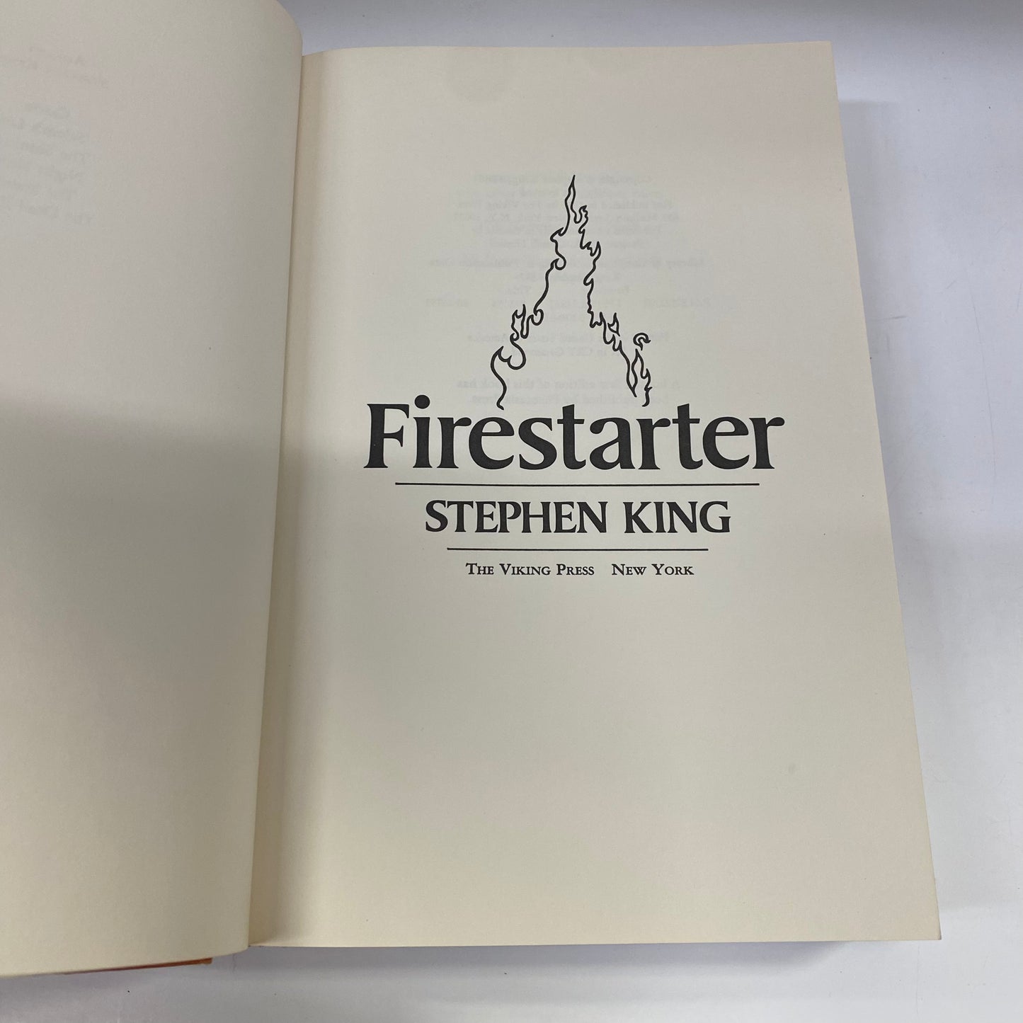 Firestarter - Stephen King - 1st Edition - 1980