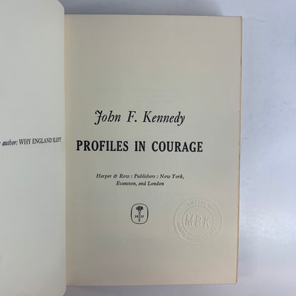 Profiles In Courage - John F. Kennedy - 1961