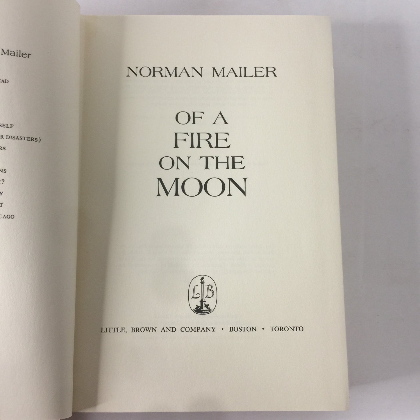 Of A Fire On The Moon - Norman Mailer - 1st Edition - 1970