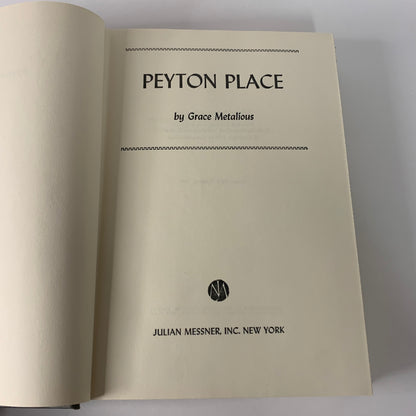 Peyton Place - Grace Metalious - 25th Print - 1957