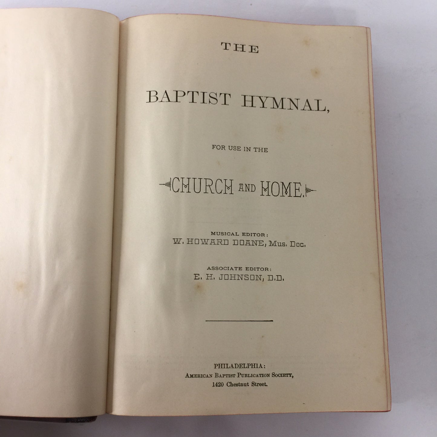 Baptist Hymnal - Author Unknown - 1883