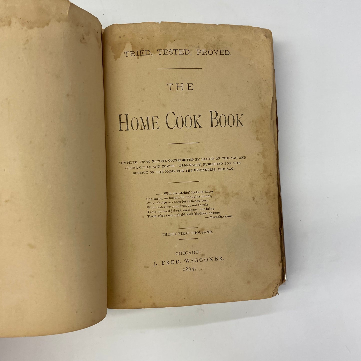 Home Cook Book - Ladies of Chicago - 1877