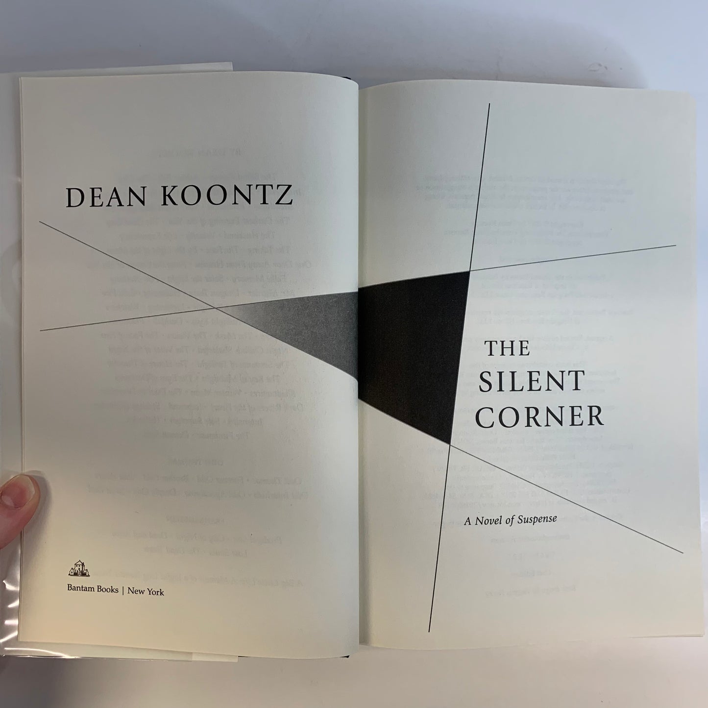 The Silent Corner - Dean Koontz - 1st Edition - Signed - 2017