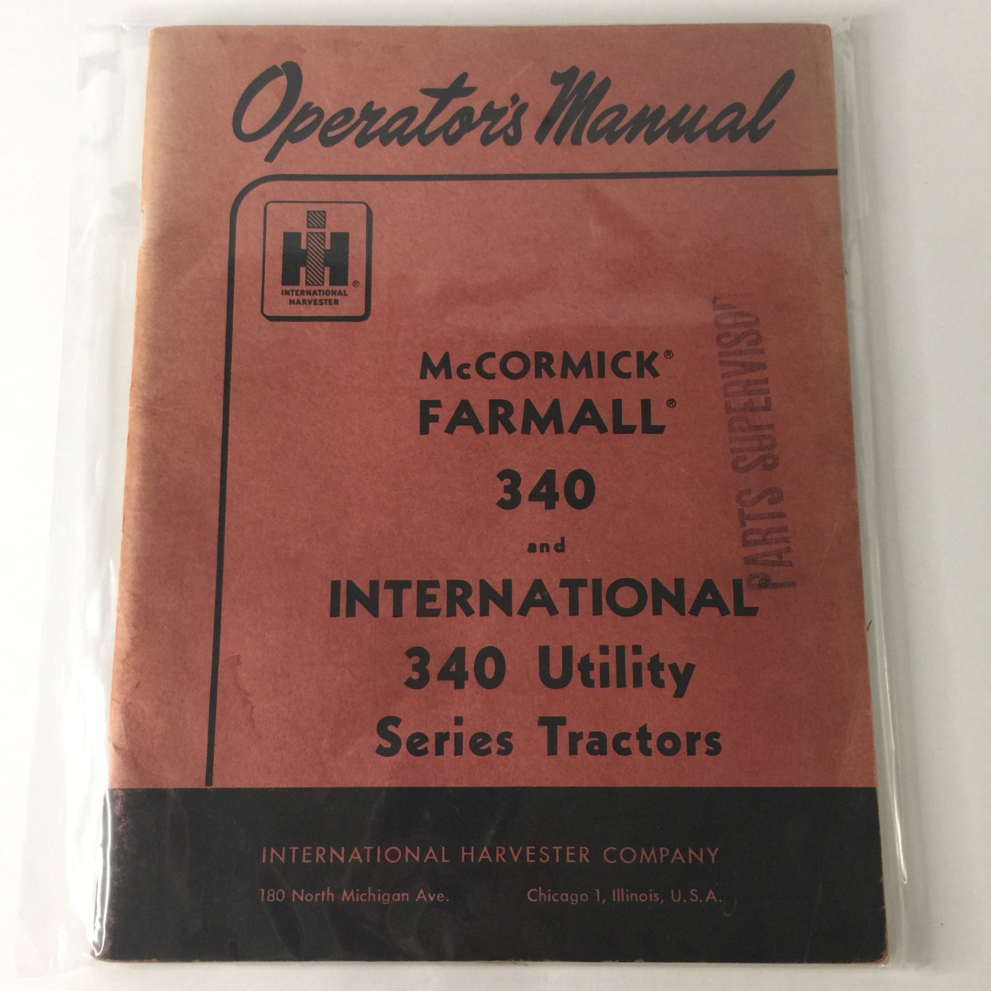 McCormick Farmall Operator’s Manual - International Harvester Company