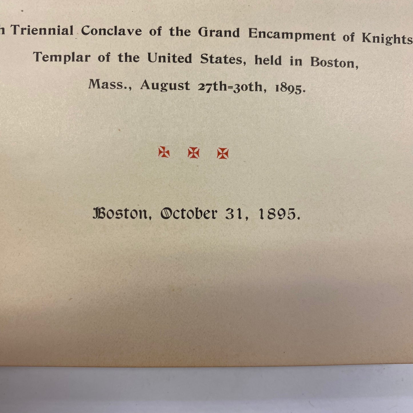 Report of the Triennial Committee of the Grand Commandry of Knights Templar of Massachusetts and Rhode Island - 1895