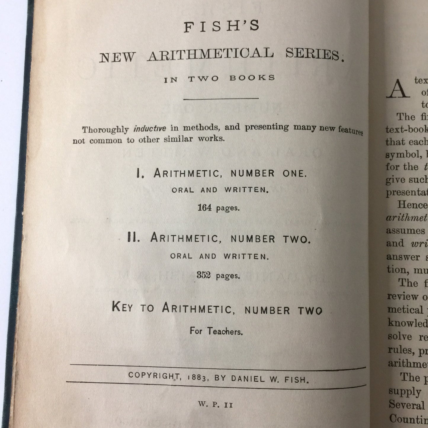 Fish’s Arithmetic - Daniel W. Fish - 1883