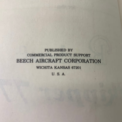 Pilot’s Information Manual for the Beechcraft Skipper 77 - Various - 1981