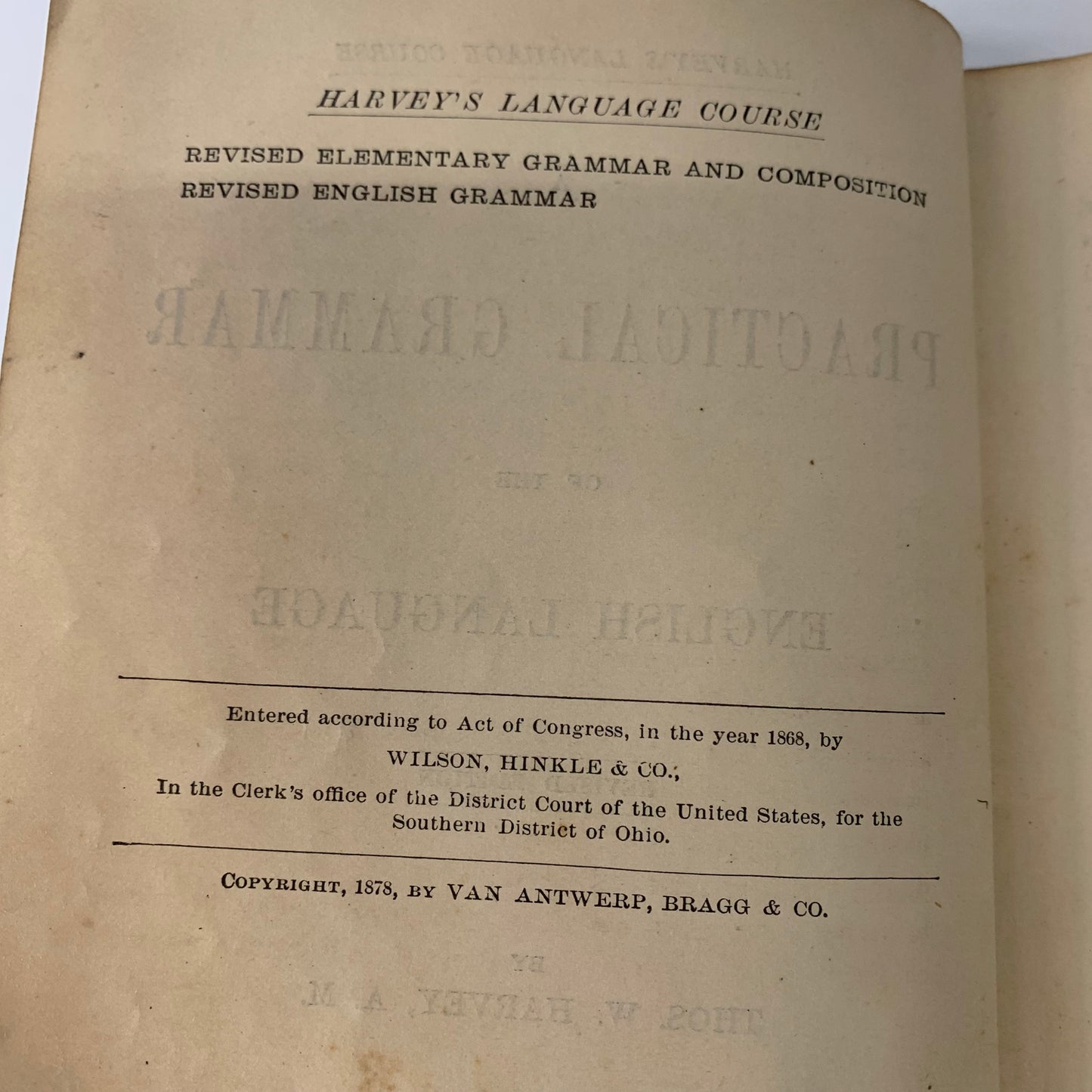 Harvey’s English Grammar - Thos. W. Harvey - 1868