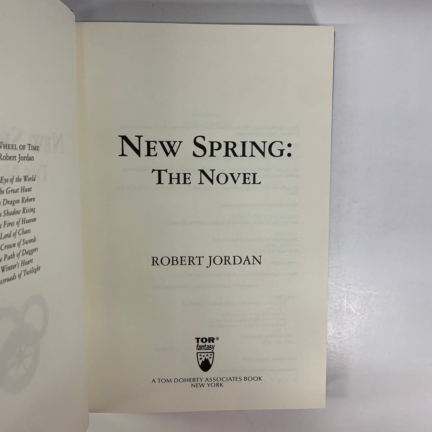 New Spring: The Novel - Robert Jordan - 1st Edition - 2004