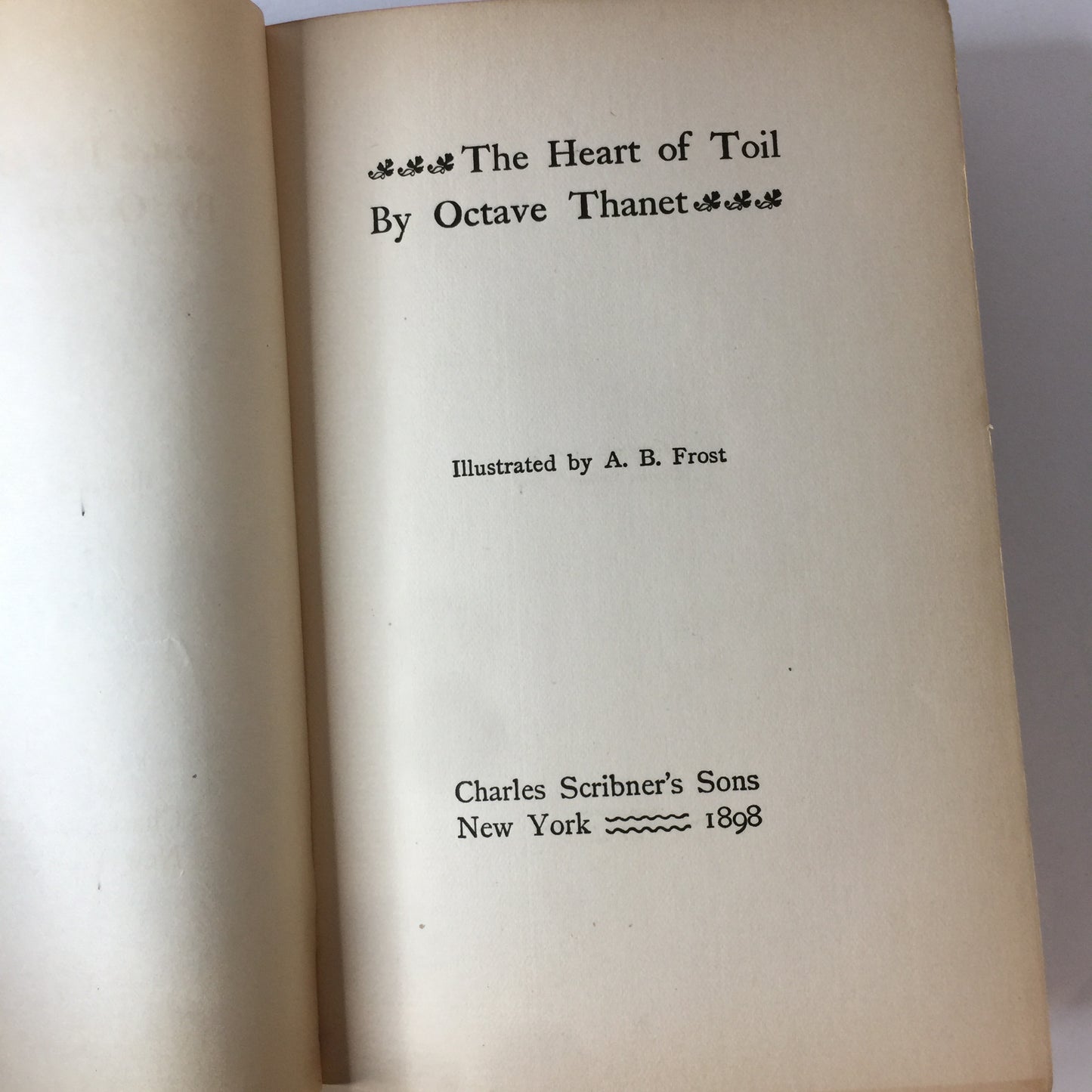 The Heart of Toil - Octave Thanet - 1898