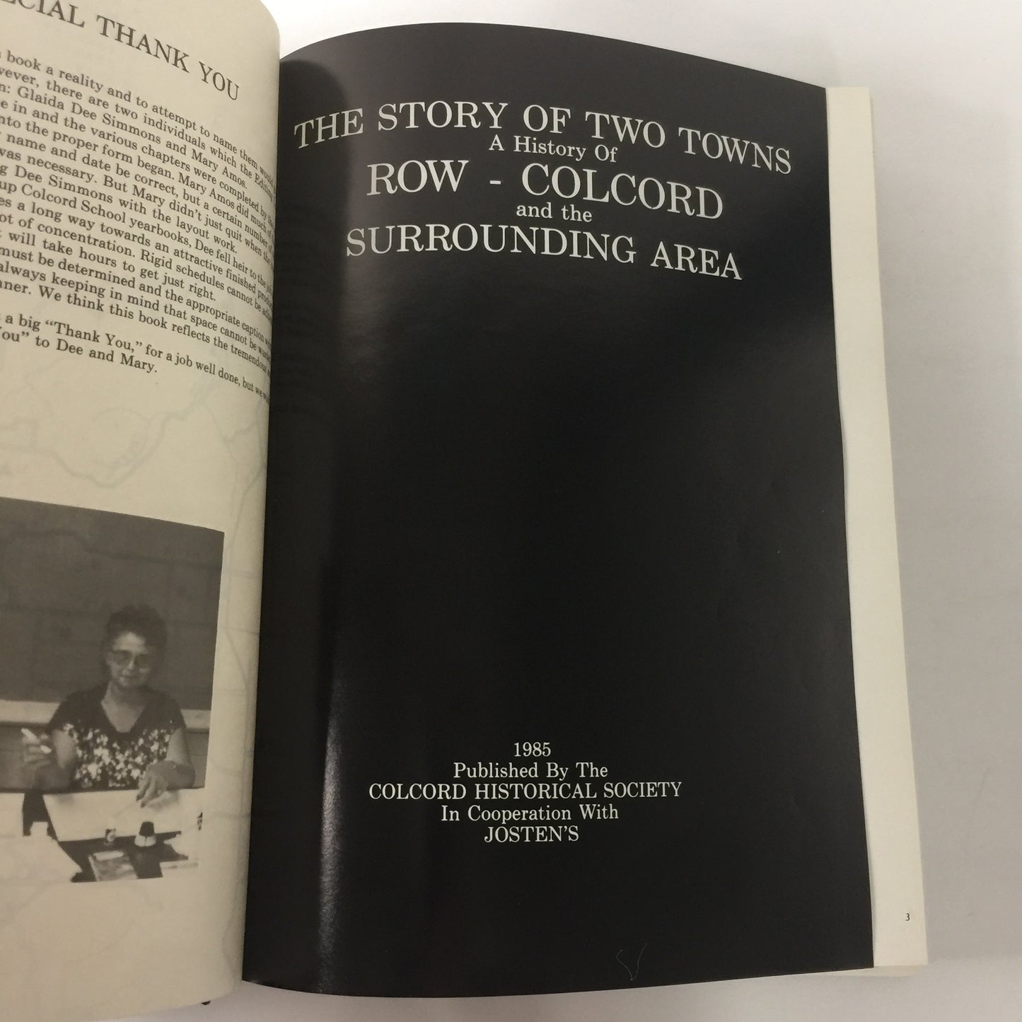 The Story of Two Towns: Row Colcord - Colcord Historical Society - Vol l - 1985