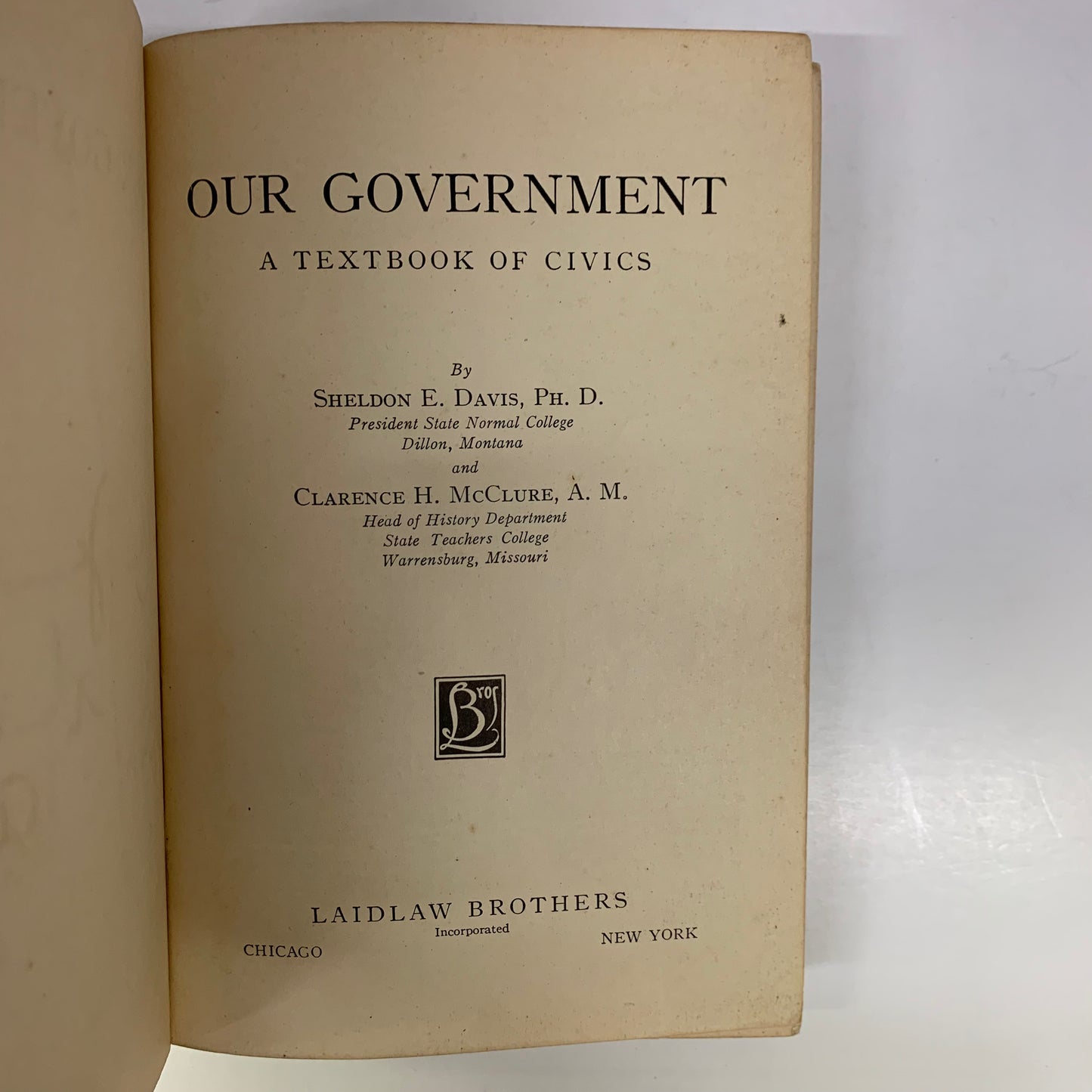 Our Government: Arkansas - Davis McClure - 1922