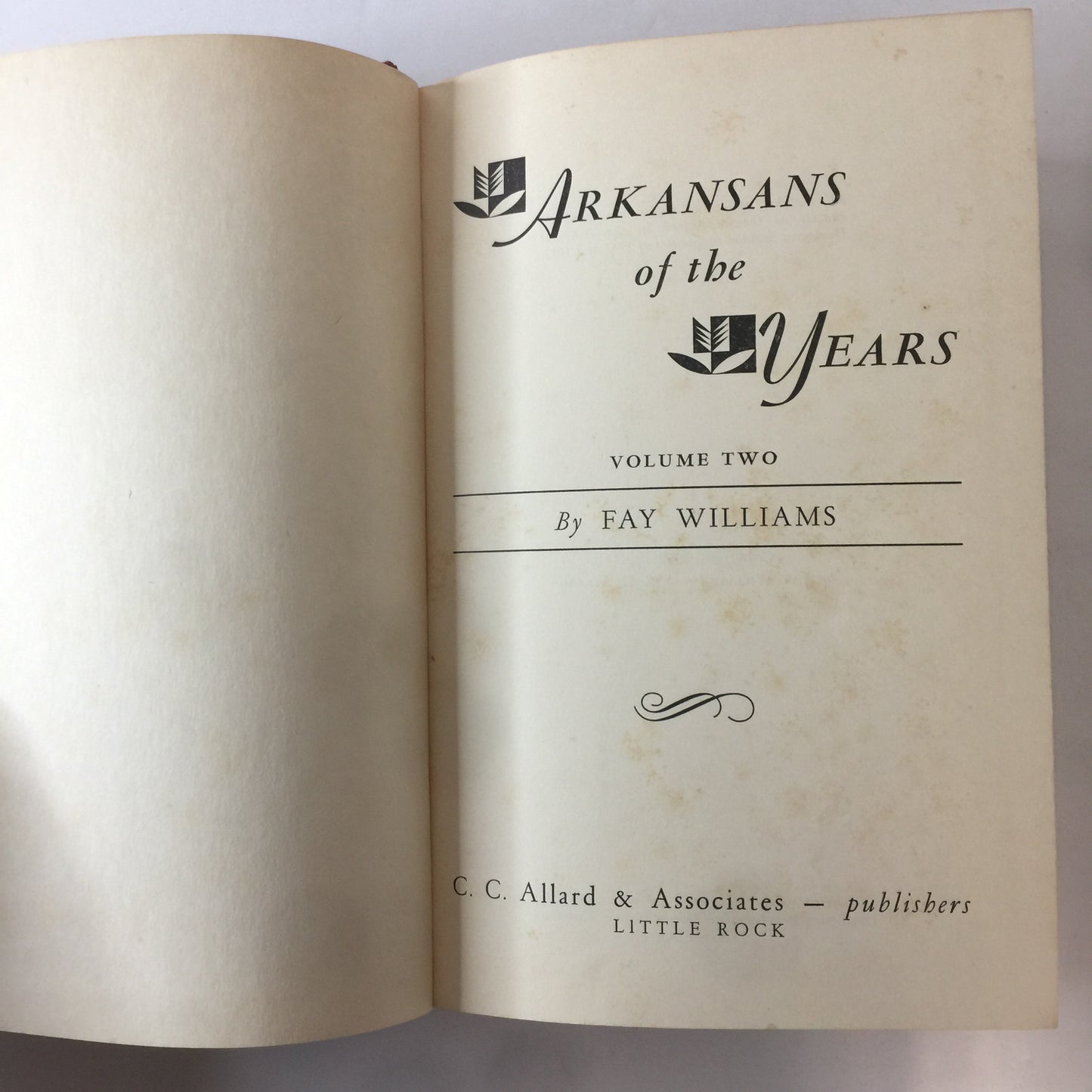 Arkansas of the Years - Fay Williams - Vol II - 1952