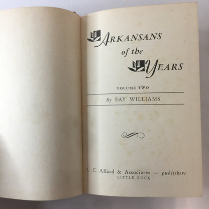 Arkansas of the Years - Fay Williams - Vol II - 1952