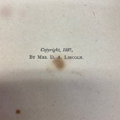 Boston School Kitchen Text Book - Mrs. D. A. Lincoln - 1903