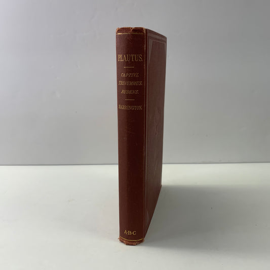 Captivi, Trinummus, et Rudens - C. S. Harrington - 1898